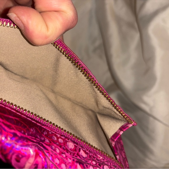 Brahmin Fuchsia Crocodile Embossed Addison Wallet - Picture 2 of 4